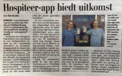 Artikel myHospi in de Telegraaf!