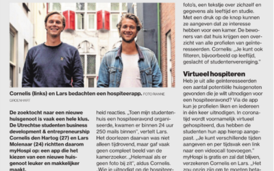 Artikel myHospi in het AD